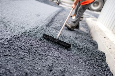 Asphalt Paving Crew at Work